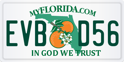 FL license plate EVBD56