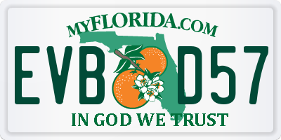 FL license plate EVBD57