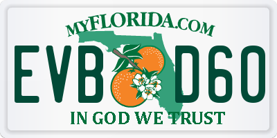 FL license plate EVBD60