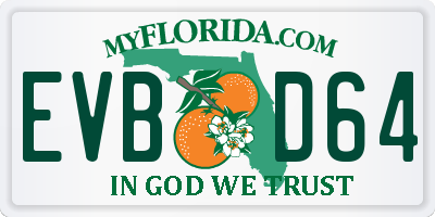 FL license plate EVBD64