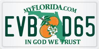 FL license plate EVBD65