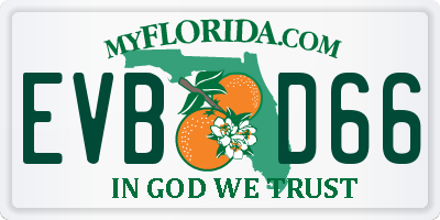 FL license plate EVBD66