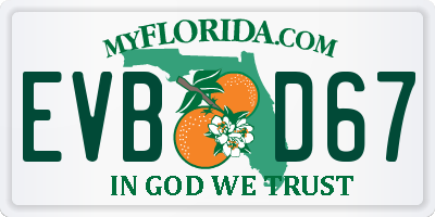 FL license plate EVBD67