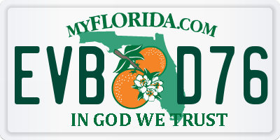 FL license plate EVBD76