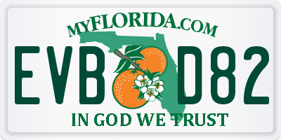 FL license plate EVBD82