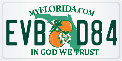 FL license plate EVBD84