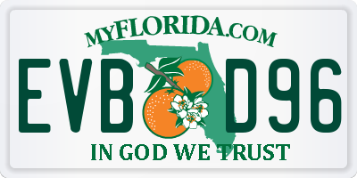 FL license plate EVBD96