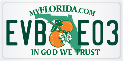 FL license plate EVBE03