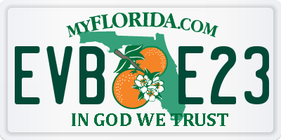 FL license plate EVBE23
