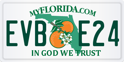 FL license plate EVBE24