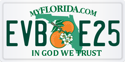 FL license plate EVBE25