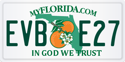 FL license plate EVBE27