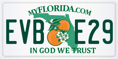 FL license plate EVBE29