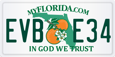 FL license plate EVBE34