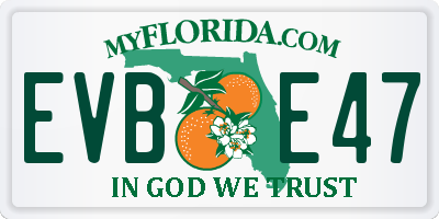 FL license plate EVBE47