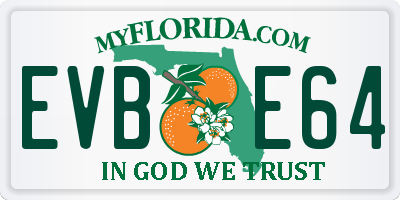 FL license plate EVBE64