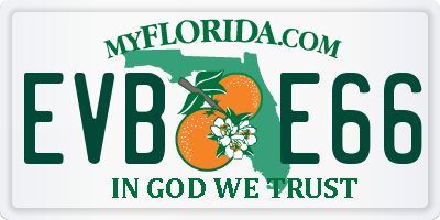 FL license plate EVBE66