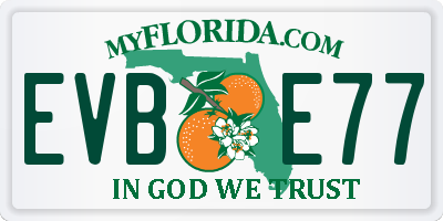 FL license plate EVBE77