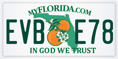 FL license plate EVBE78
