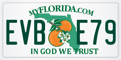 FL license plate EVBE79