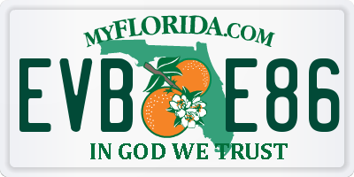 FL license plate EVBE86