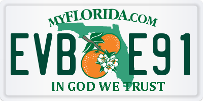 FL license plate EVBE91