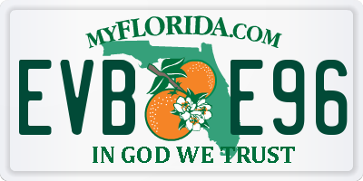 FL license plate EVBE96