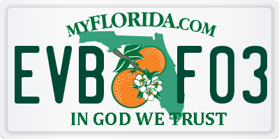 FL license plate EVBF03