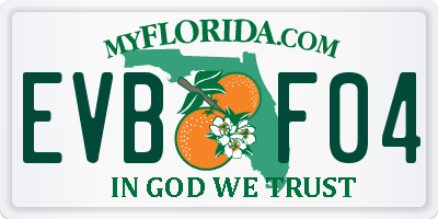 FL license plate EVBF04