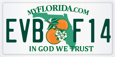 FL license plate EVBF14