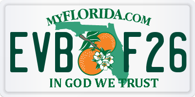 FL license plate EVBF26