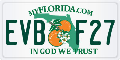 FL license plate EVBF27