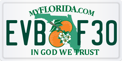 FL license plate EVBF30