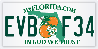 FL license plate EVBF34