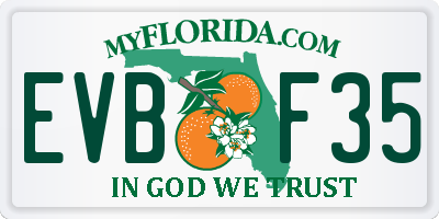 FL license plate EVBF35