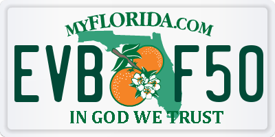 FL license plate EVBF50