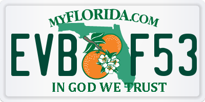 FL license plate EVBF53