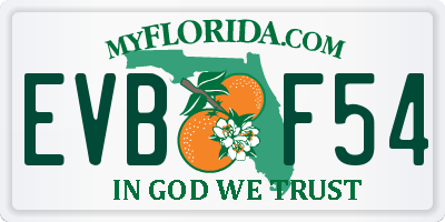 FL license plate EVBF54