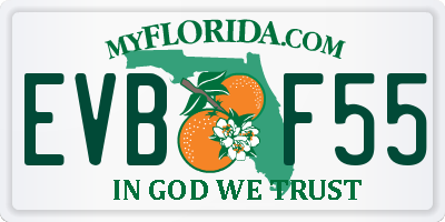 FL license plate EVBF55