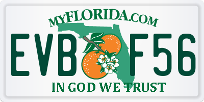 FL license plate EVBF56