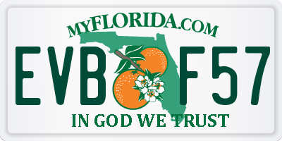 FL license plate EVBF57