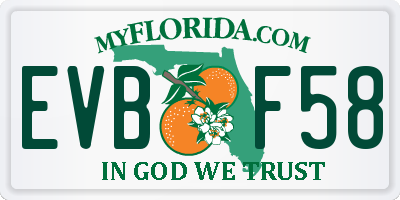 FL license plate EVBF58