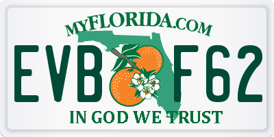 FL license plate EVBF62