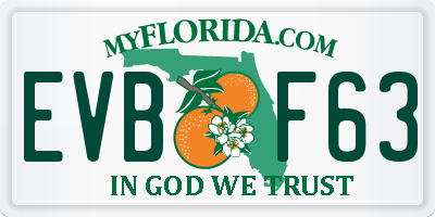 FL license plate EVBF63