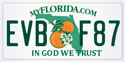 FL license plate EVBF87