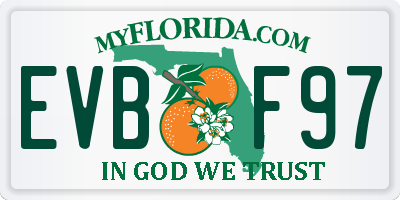 FL license plate EVBF97