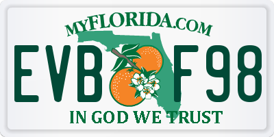 FL license plate EVBF98