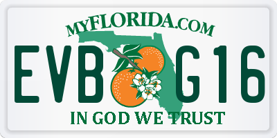 FL license plate EVBG16