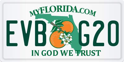 FL license plate EVBG20