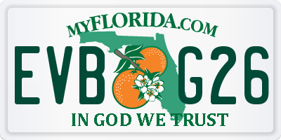 FL license plate EVBG26